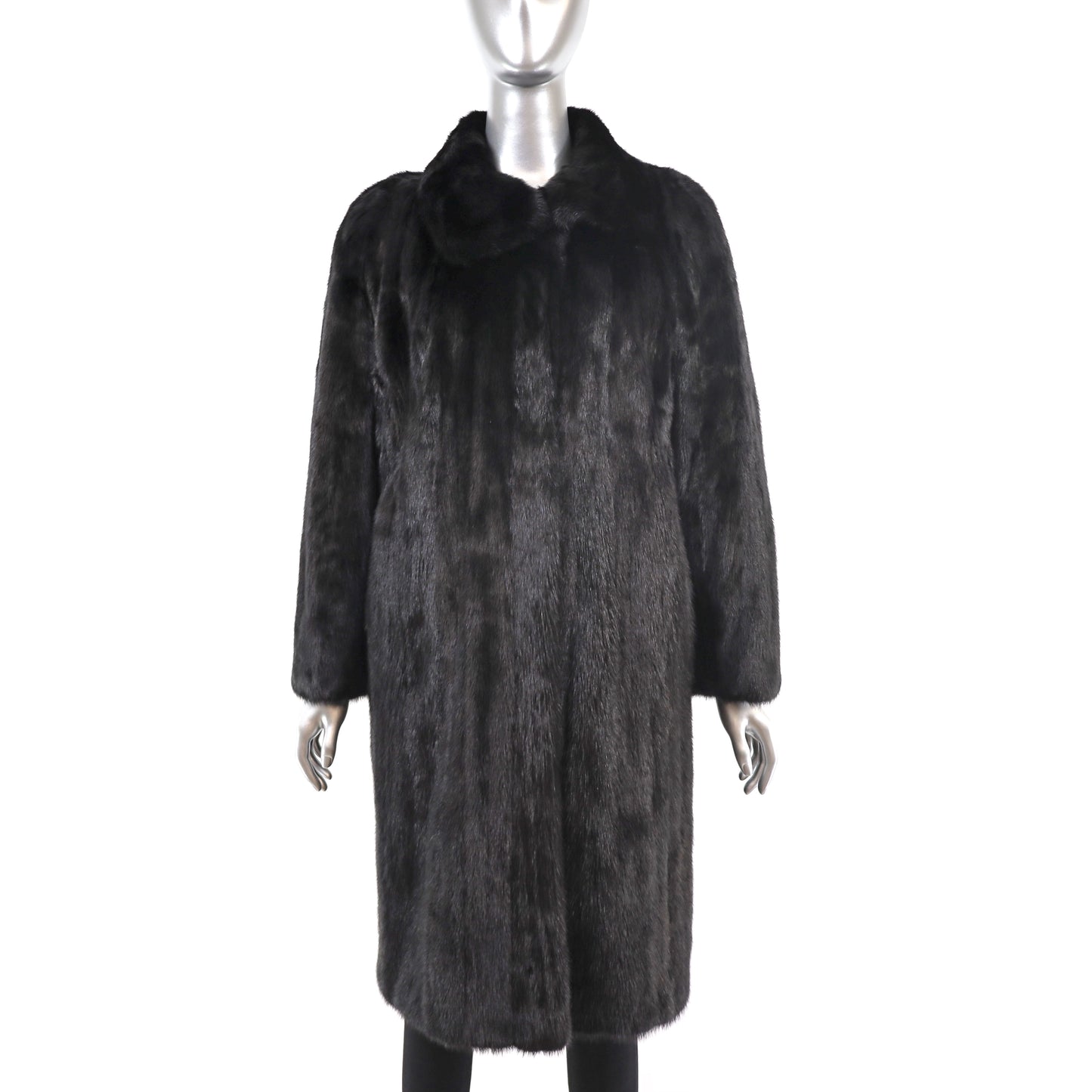 Pierre Balmain Black Mink Coat- Size S