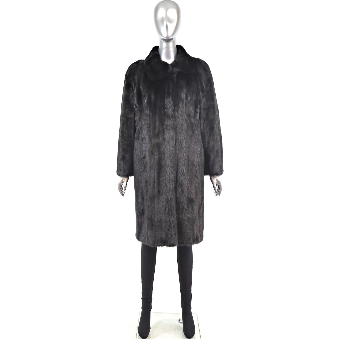 Pierre Balmain Black Mink Coat- Size S