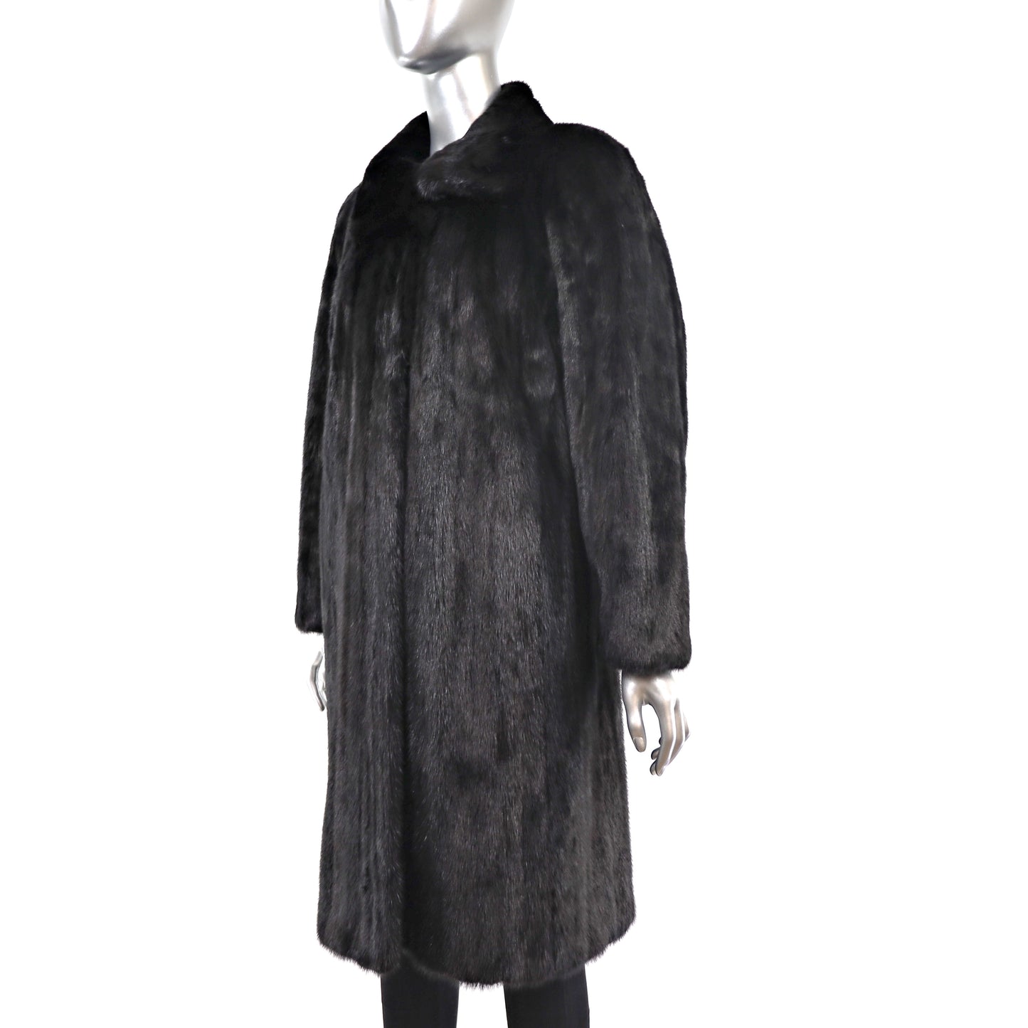 Pierre Balmain Black Mink Coat- Size S