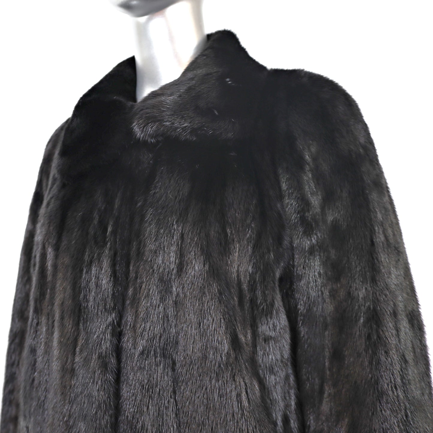 Pierre Balmain Black Mink Coat- Size S