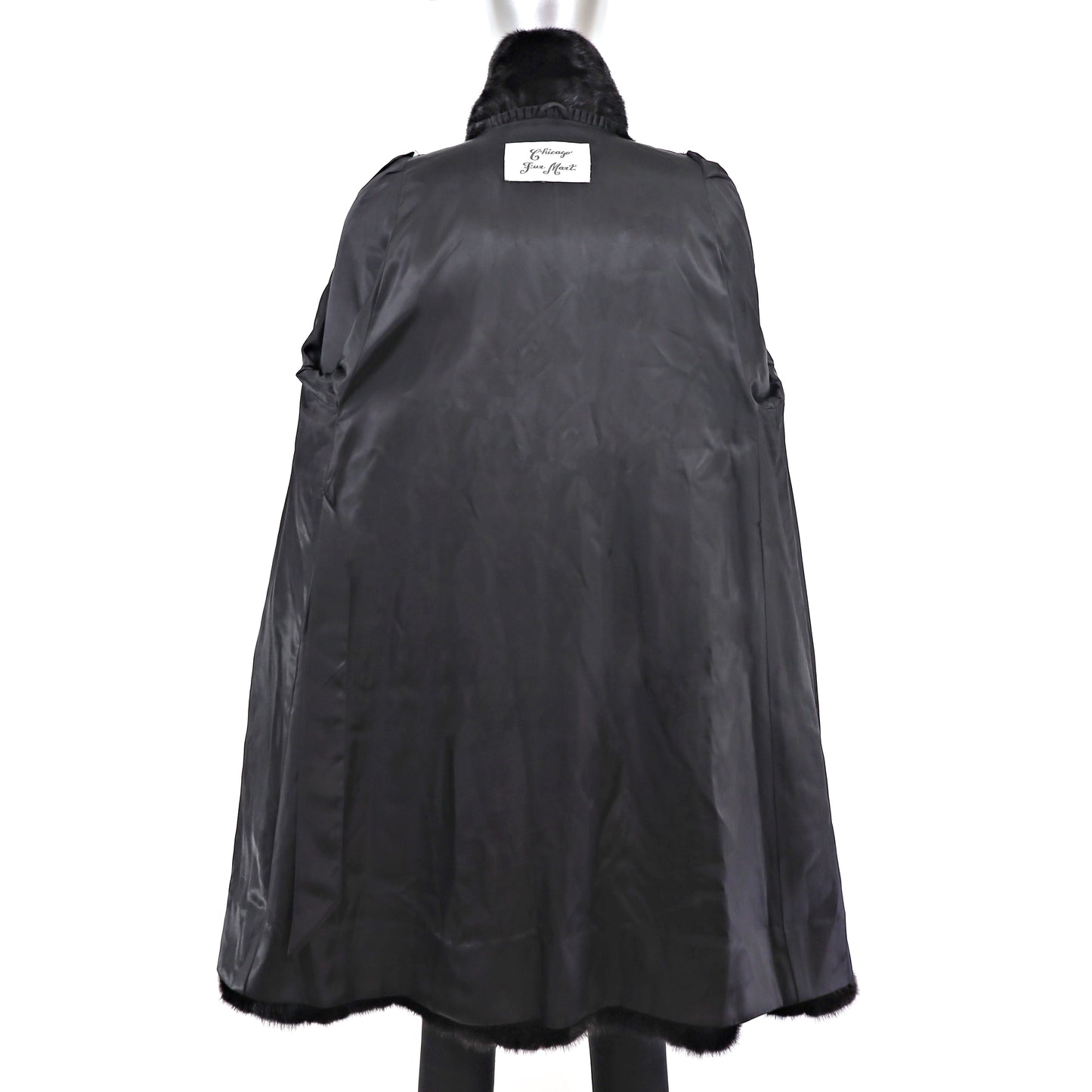 Pierre Balmain Black Mink Coat- Size S