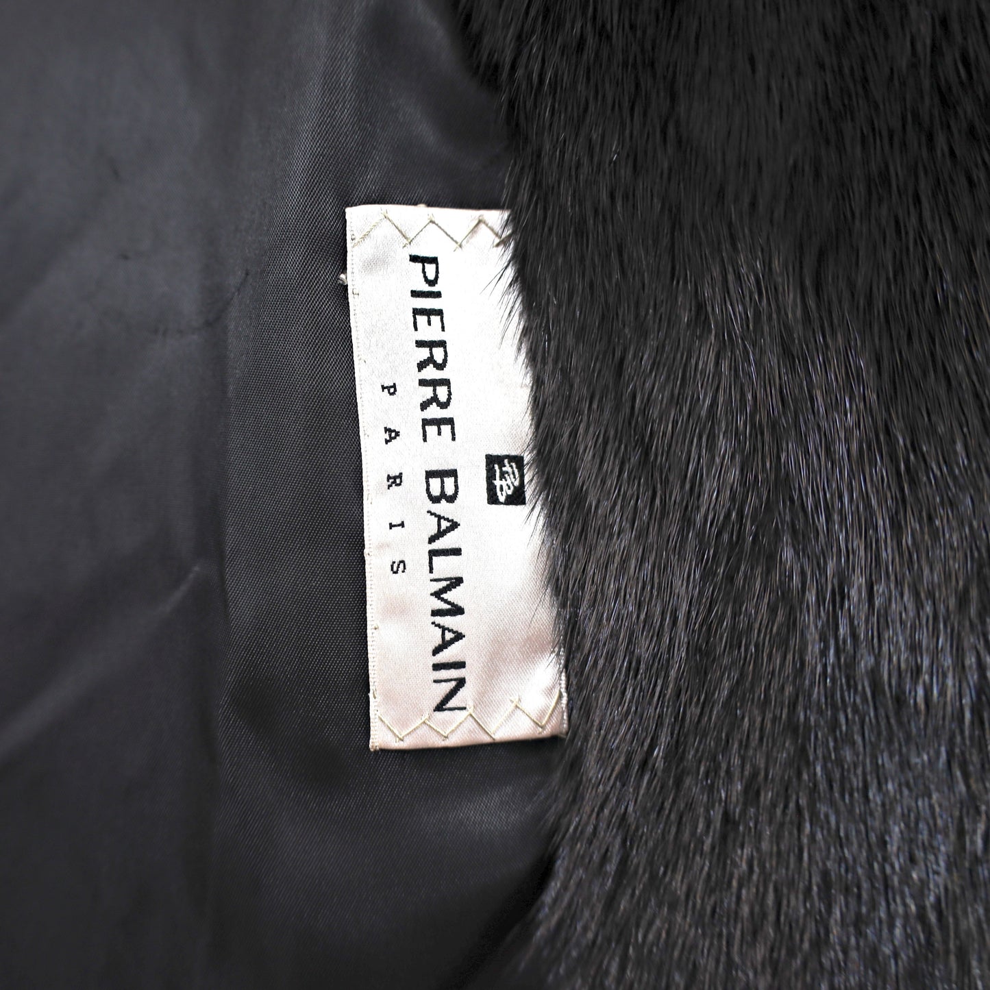 Pierre Balmain Black Mink Coat- Size S