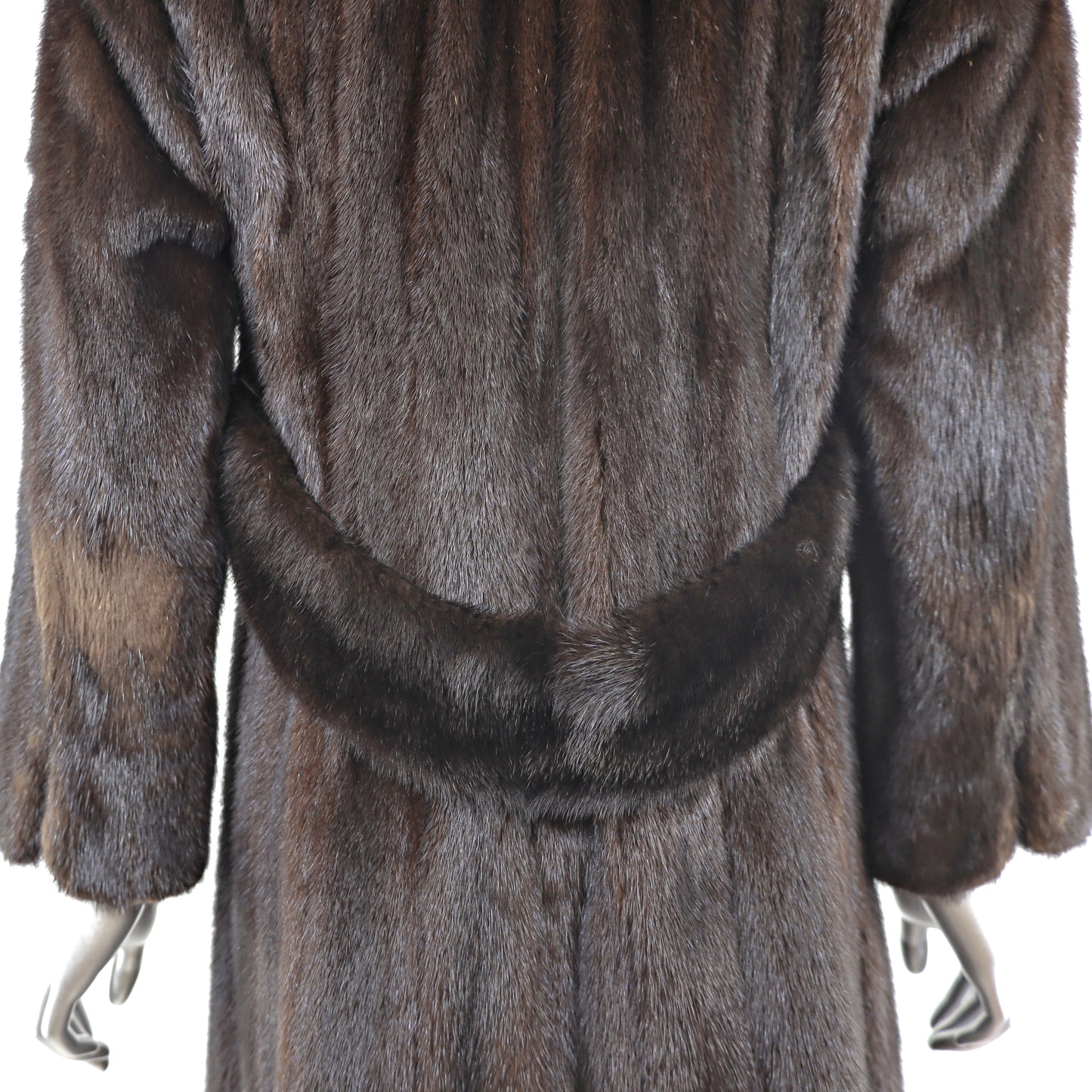 Mahogany Mink Coat with Separate Hood- Size S-M