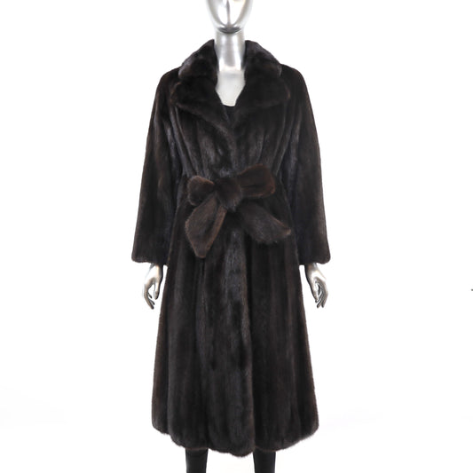 Black Mink Coat- Size S