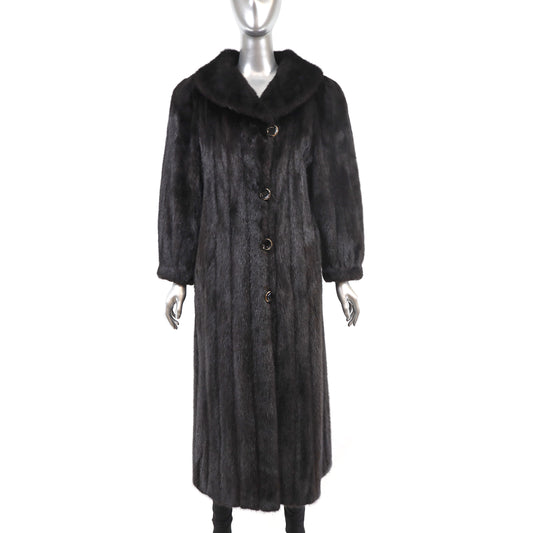 Black Mink Coat- Size M