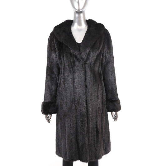 Black Mink Coat- Size M