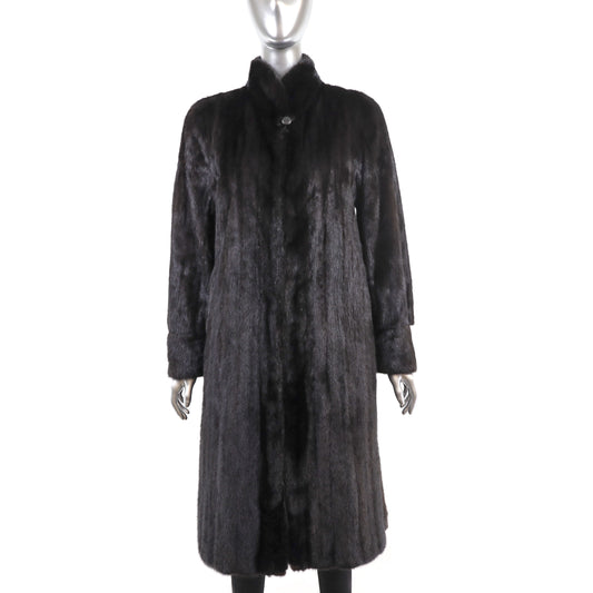 Dark Mahogany Mink Coat- Size S