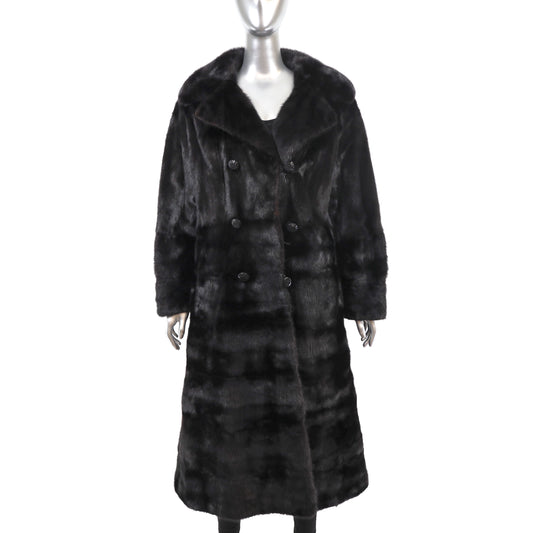 Black Mink Coat- Size M