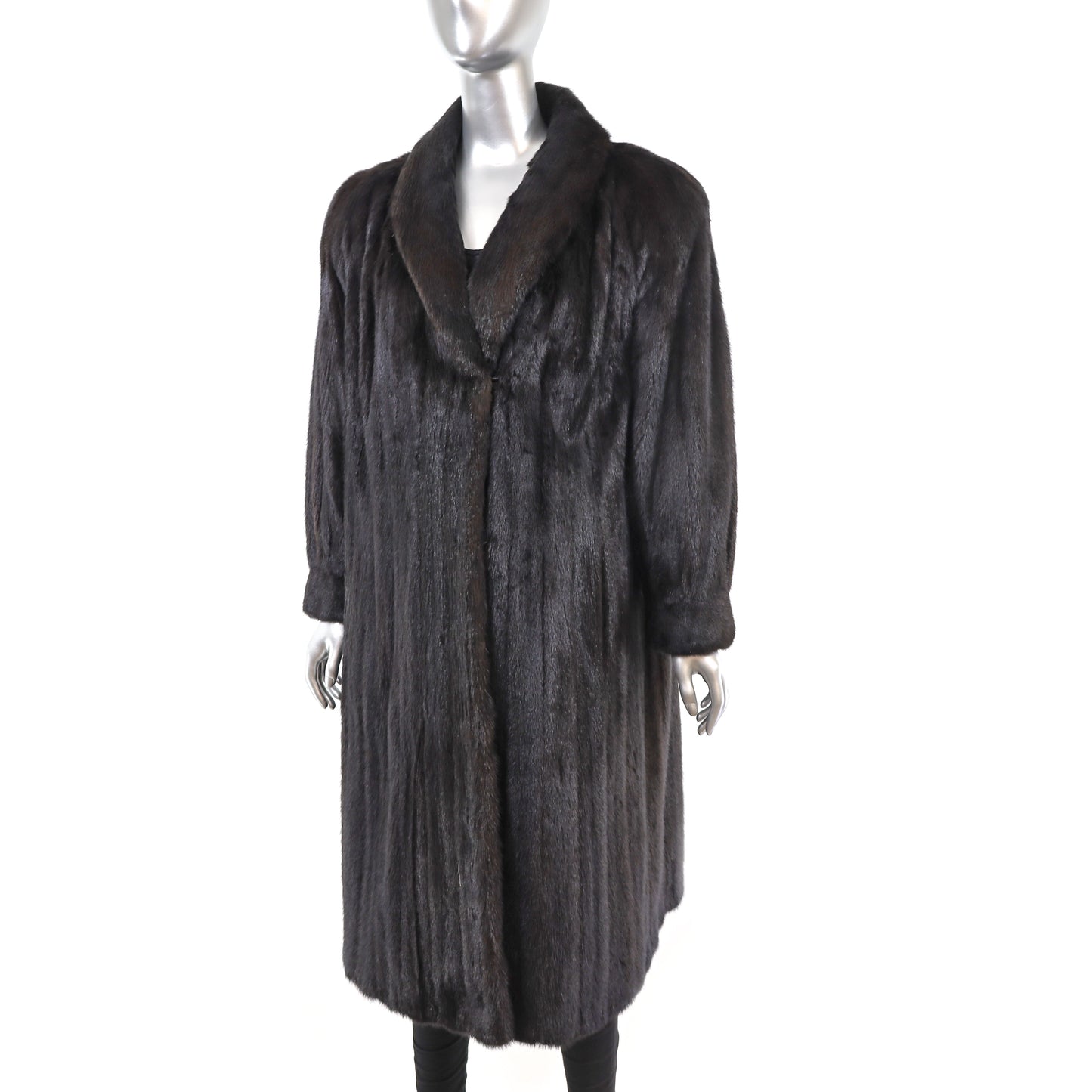 Dark Mahogany Mink Coat- Size XXL