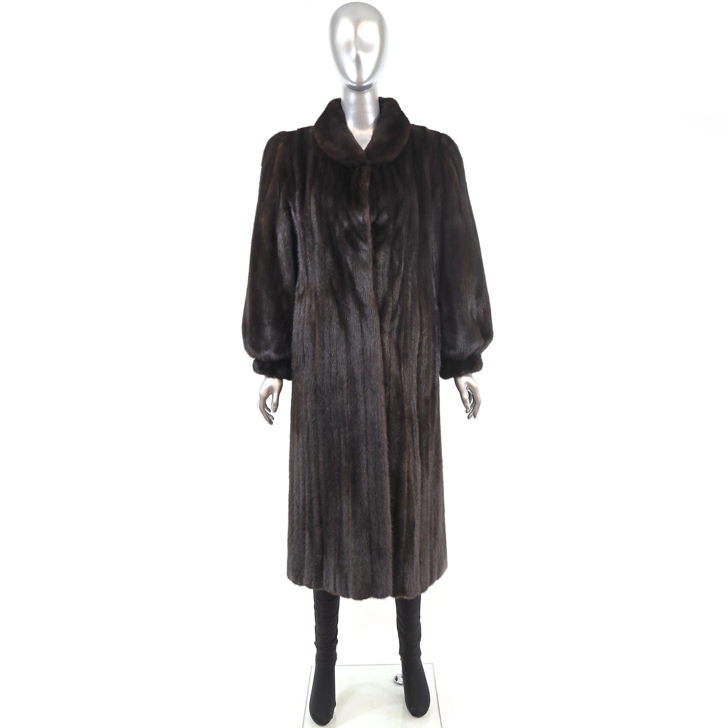 Black Mink Coat- Size M