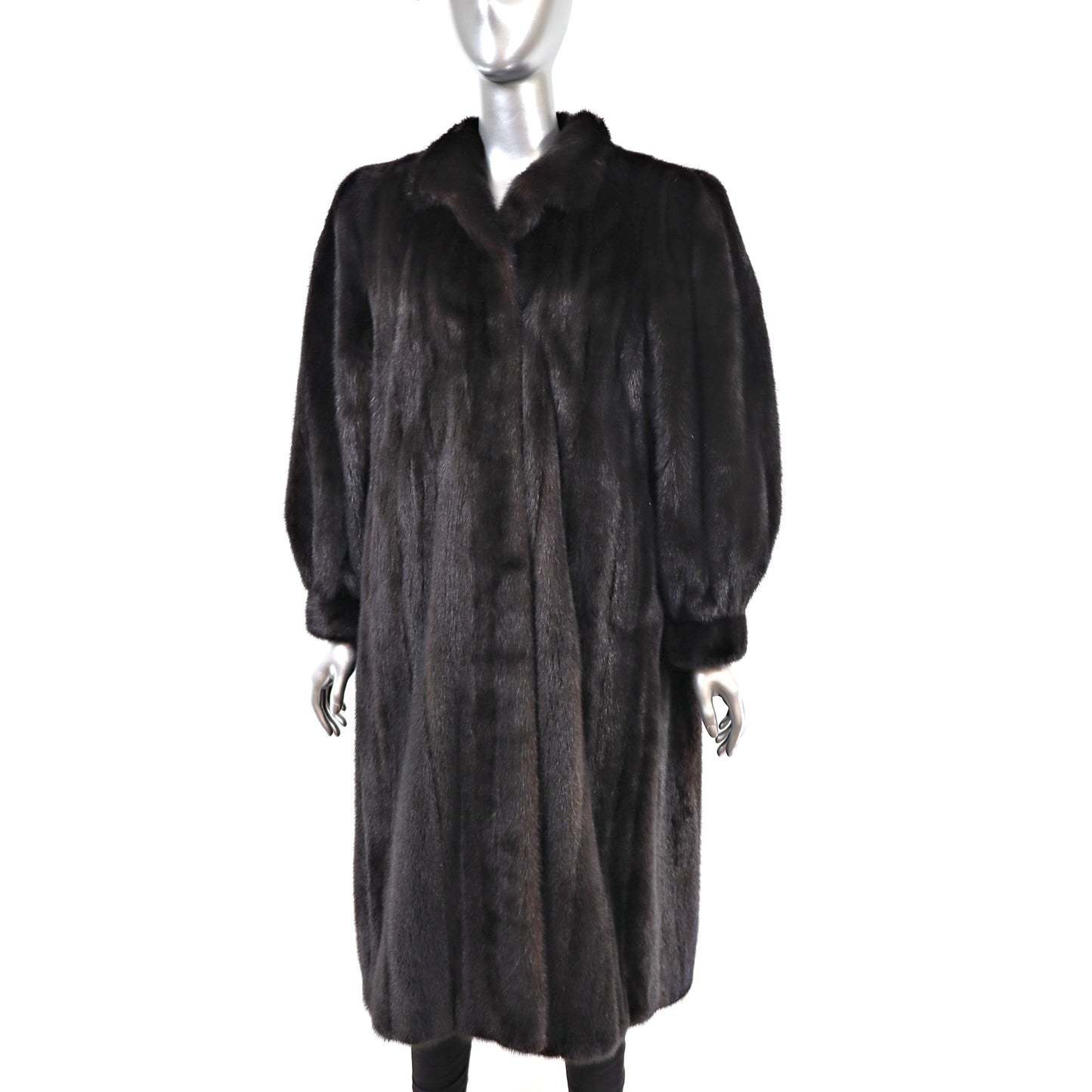 Black Mink Coat- Size XL