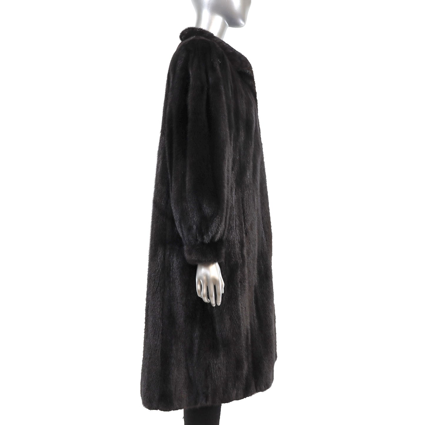 Black Mink Coat- Size XL