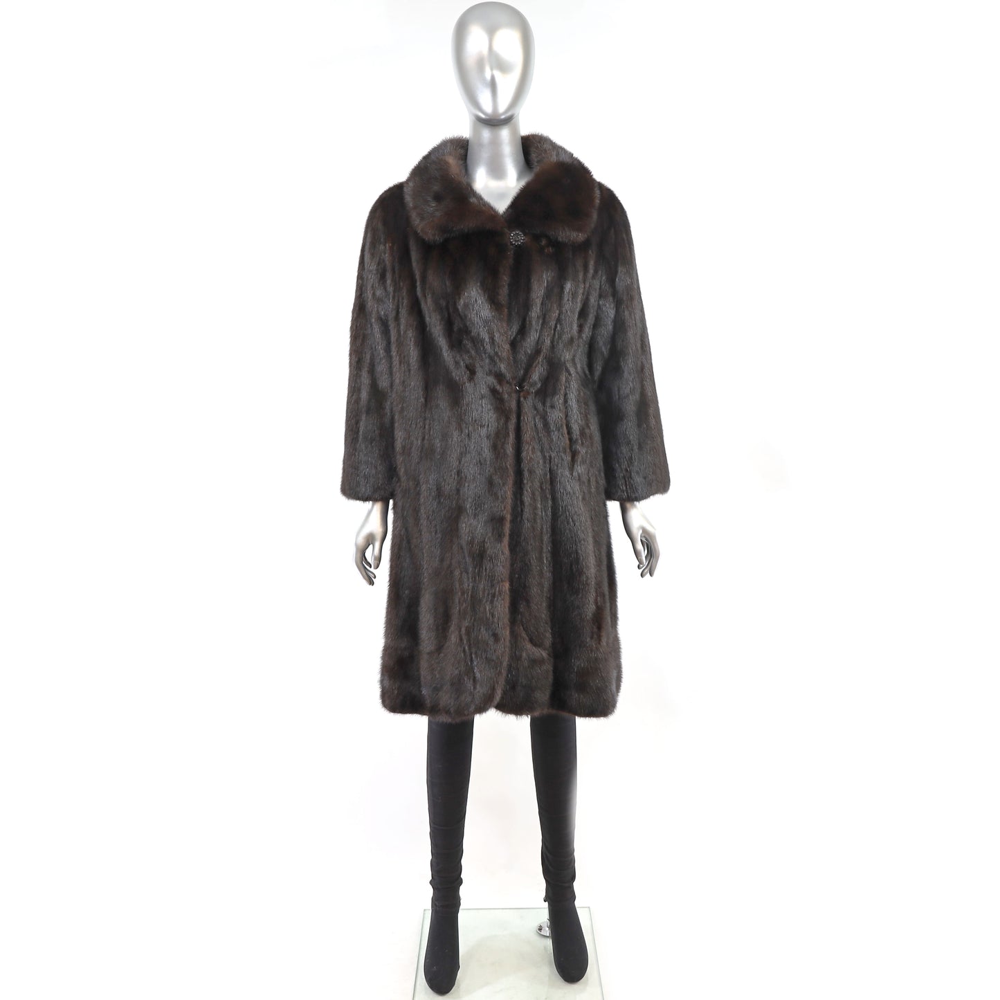 Mahogany Mink Coat- Size M