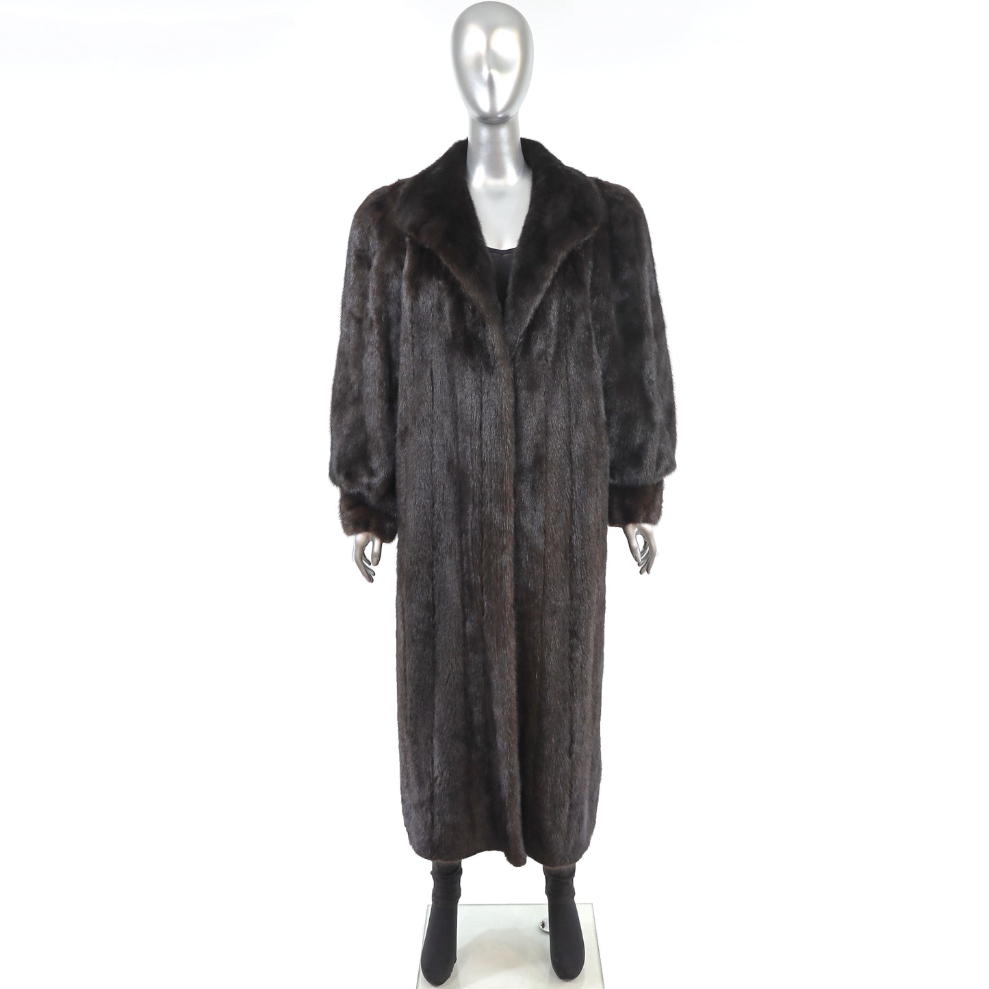 Dark Mahogany Mink Coat- Size L