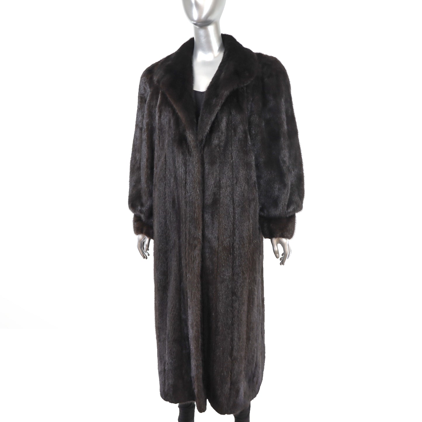 Dark Mahogany Mink Coat- Size L