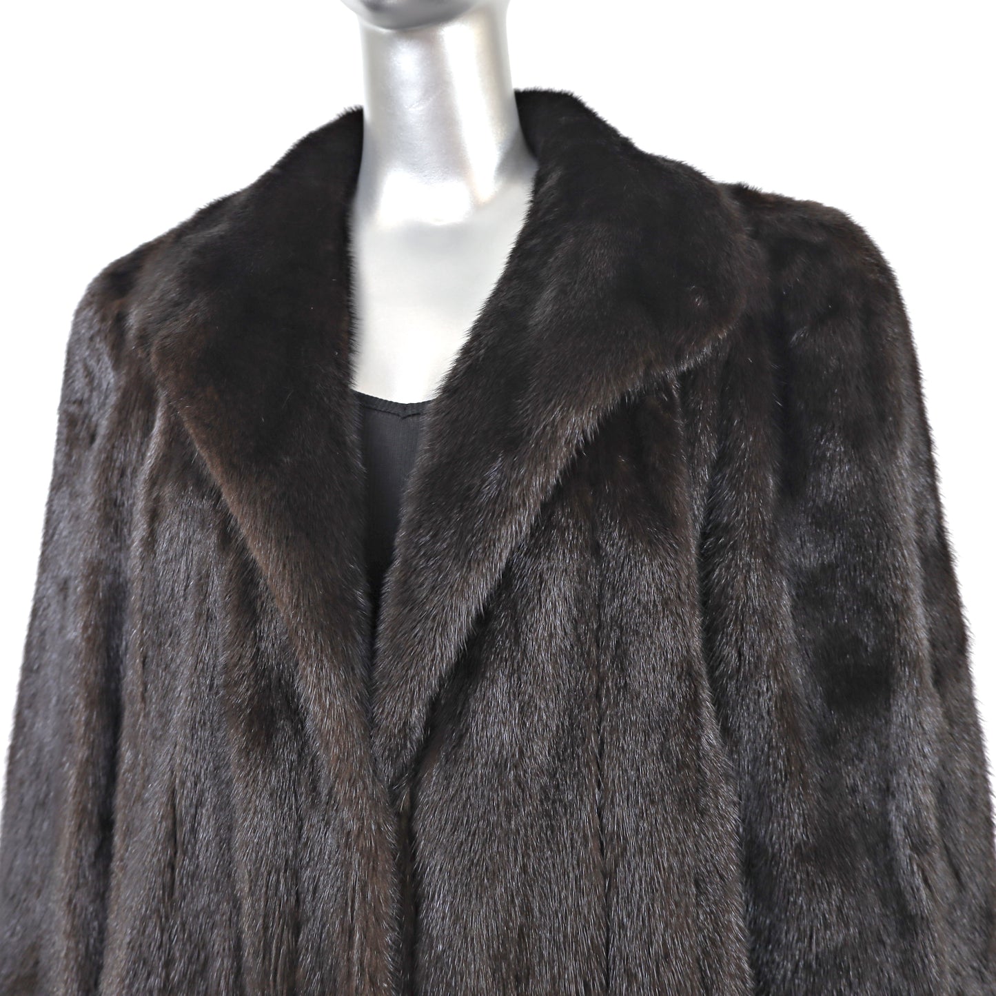 Dark Mahogany Mink Coat- Size L