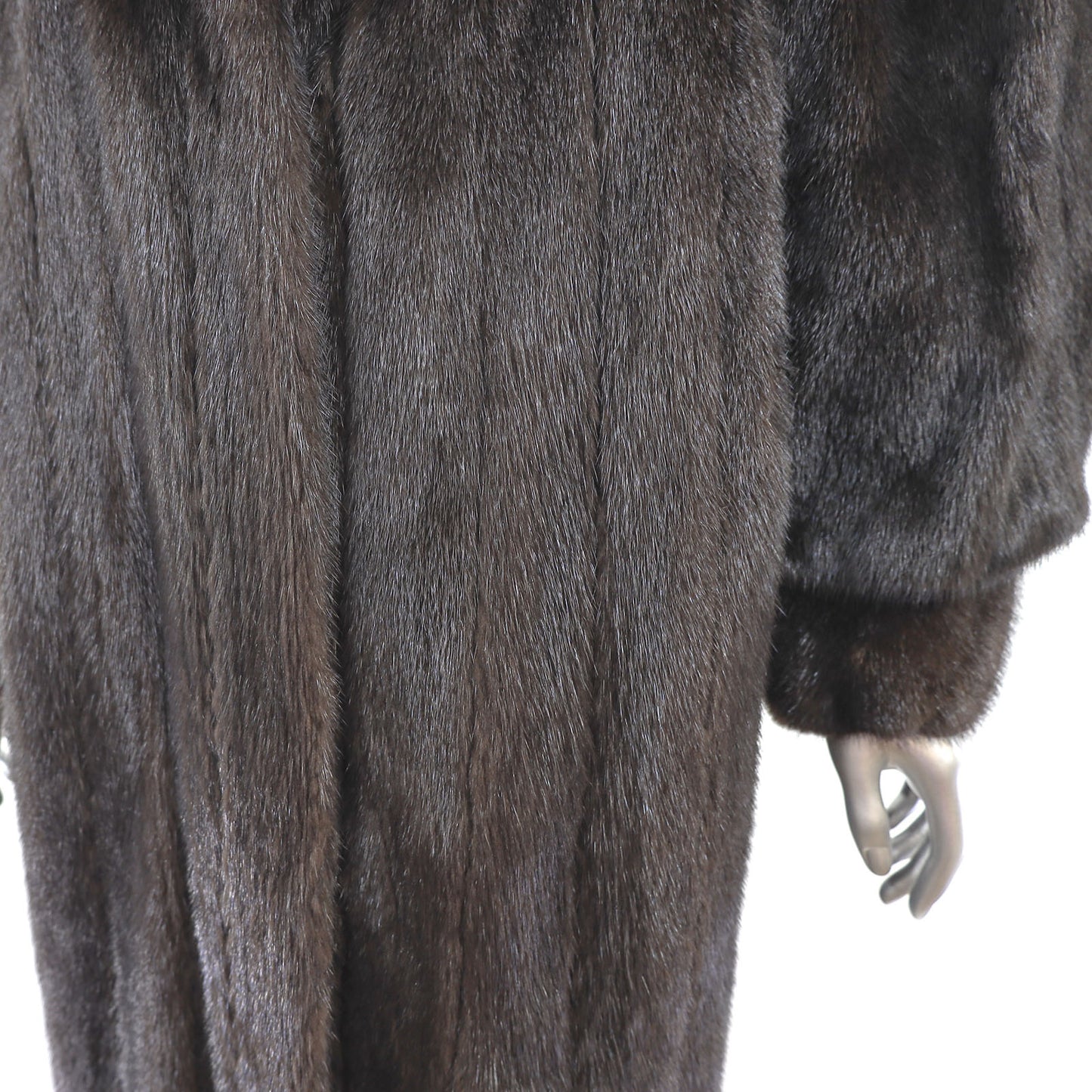 Dark Mahogany Mink Coat- Size L