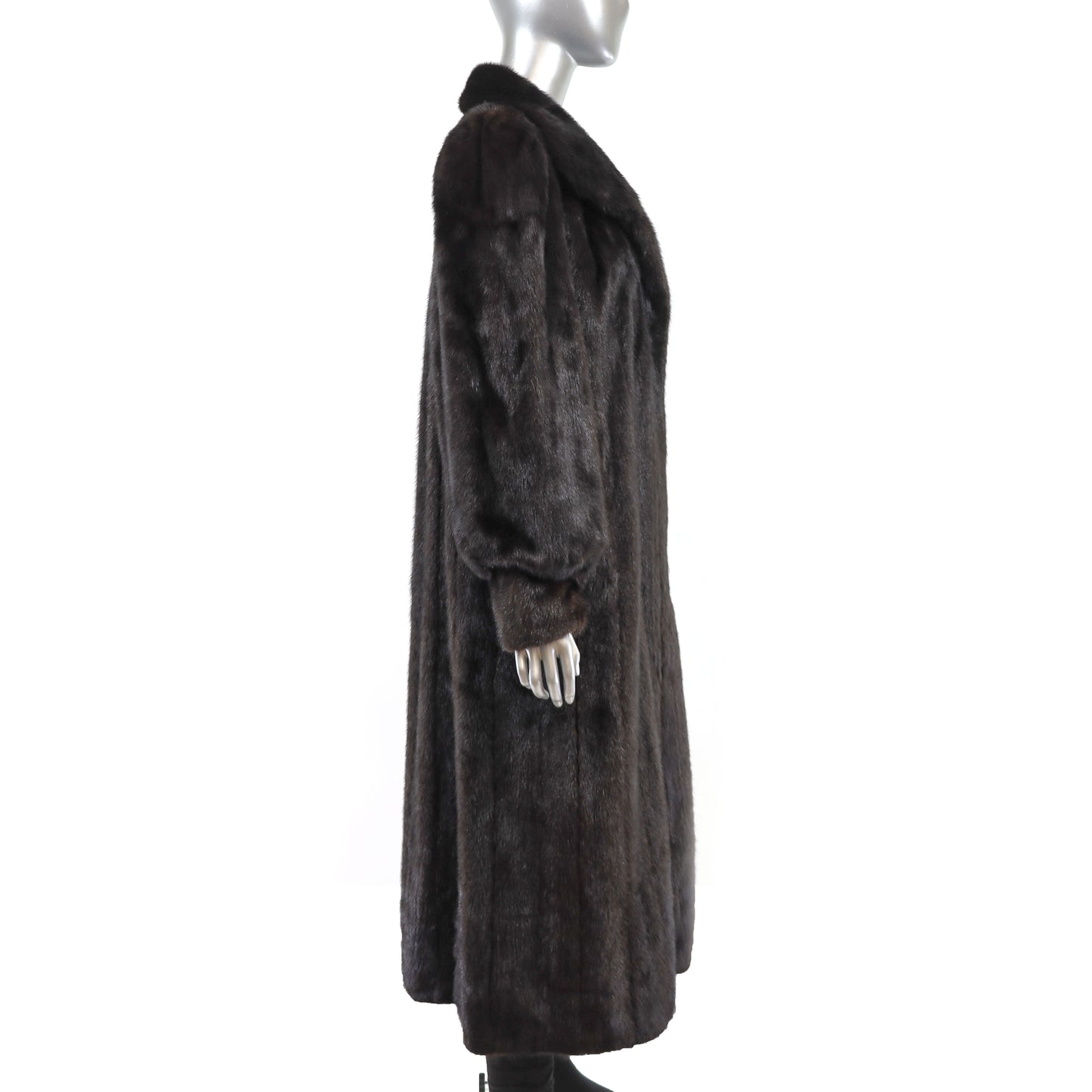 Dark Mahogany Mink Coat- Size L