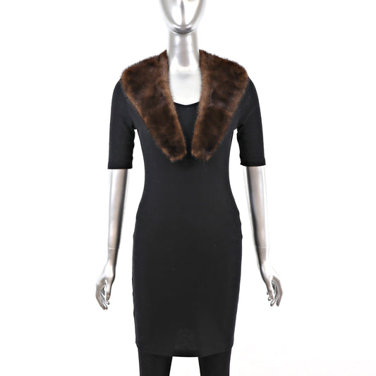 Mahogany Mink Collar- Free Size