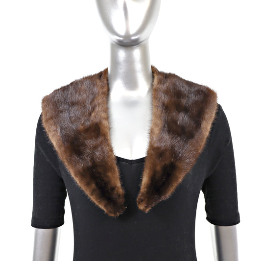 Mahogany Mink Collar- Free Size