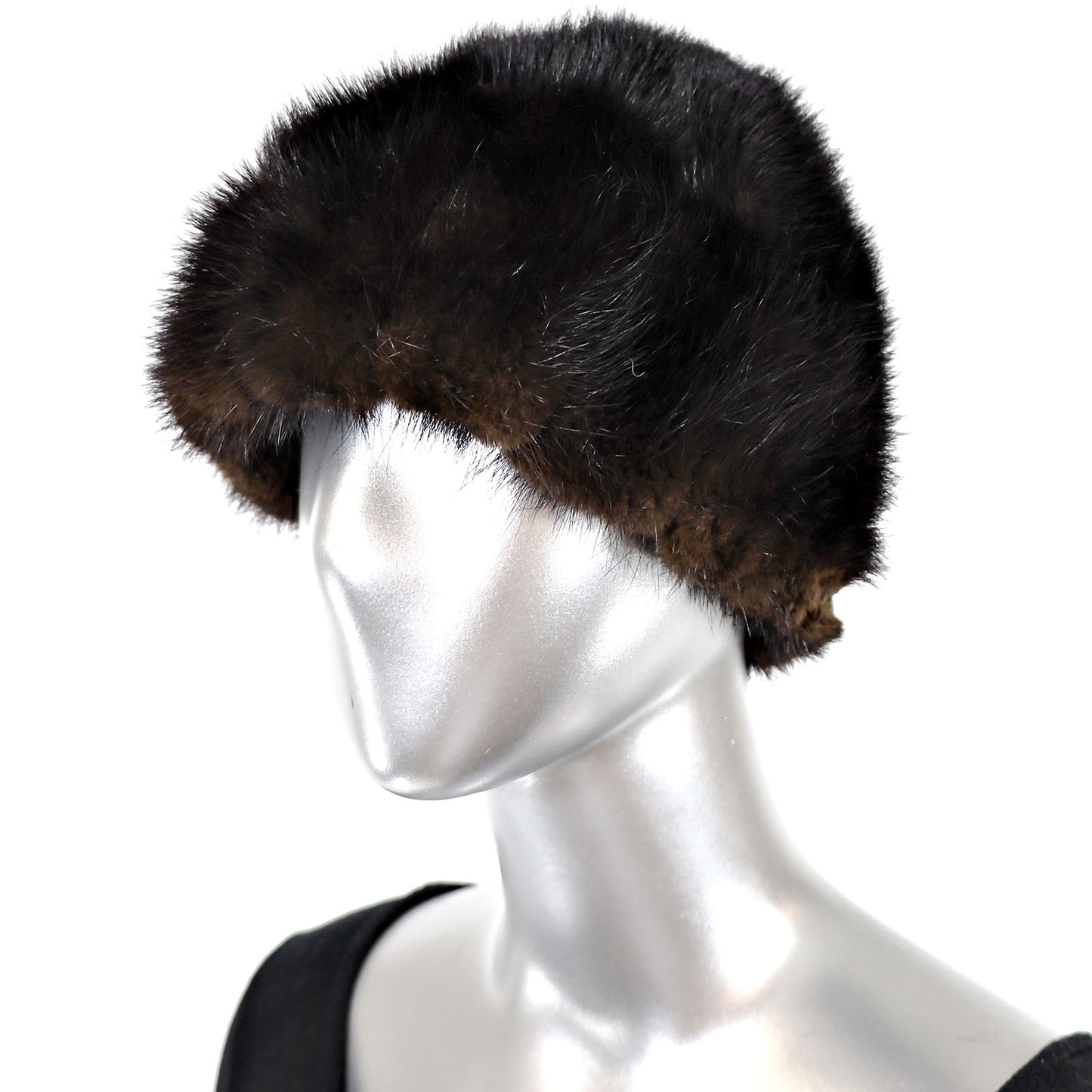 Dark Mahogany Mink Hat- Free Size