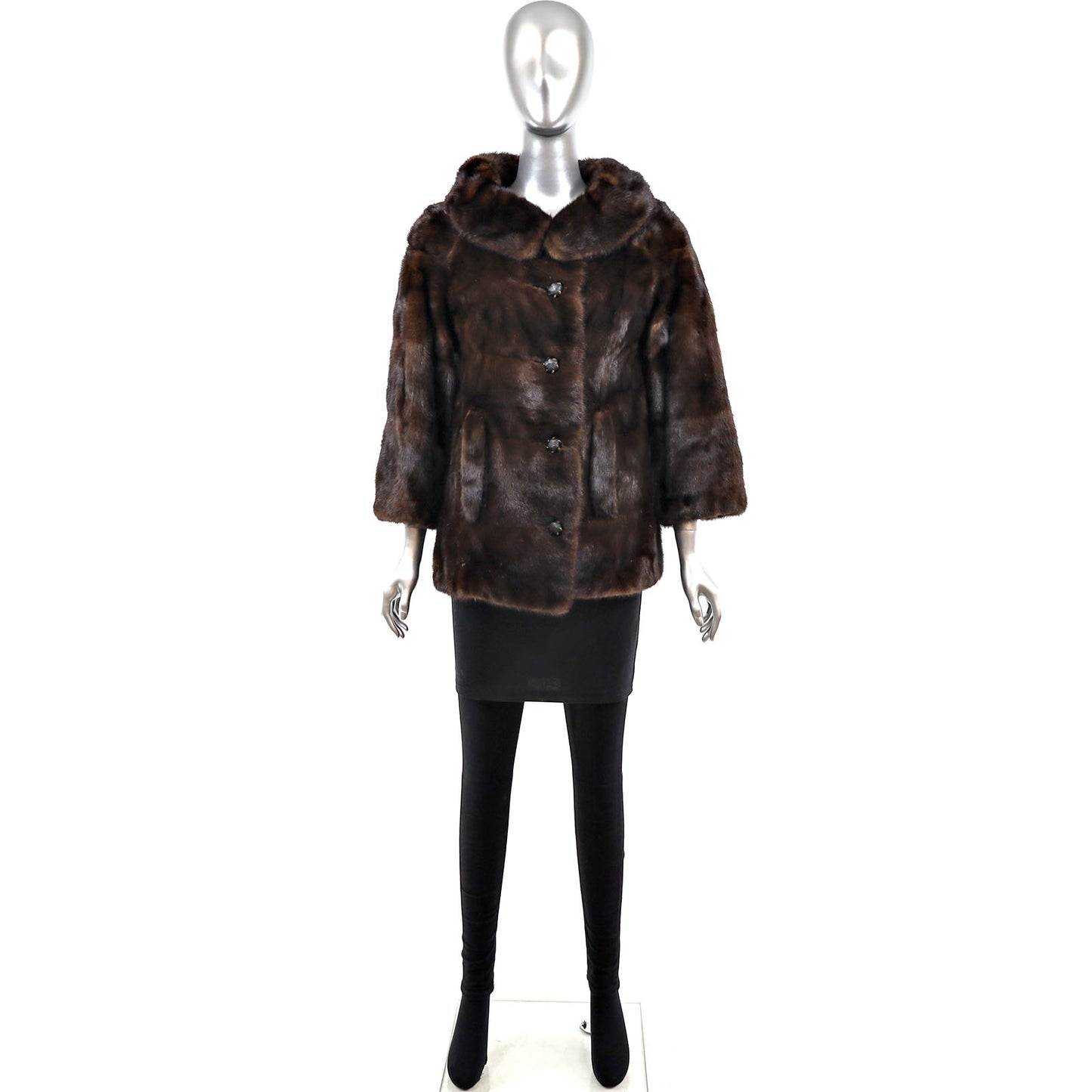 Neiman Marcus Mahogany Mink Jacket- Size L