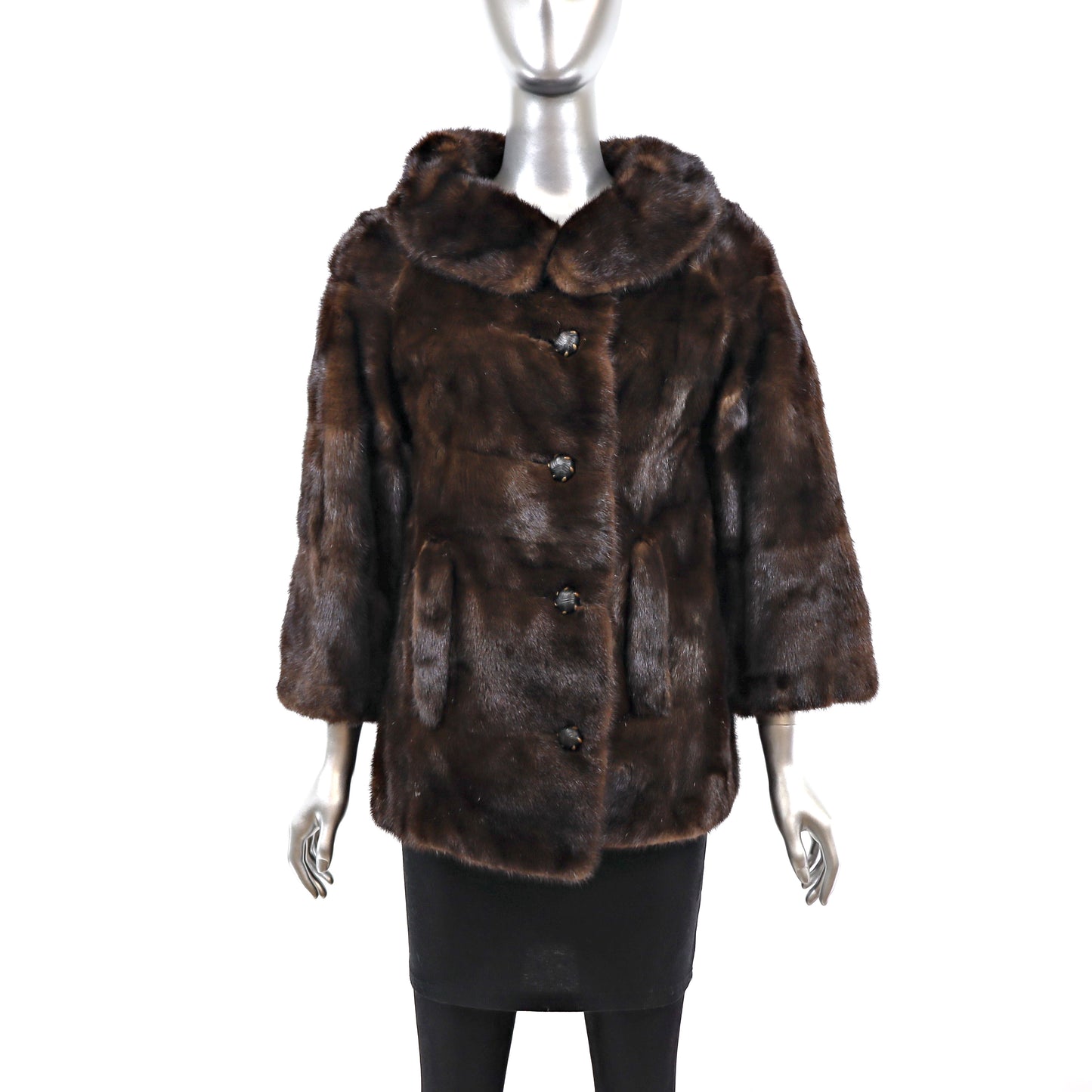 Neiman Marcus Mahogany Mink Jacket- Size L