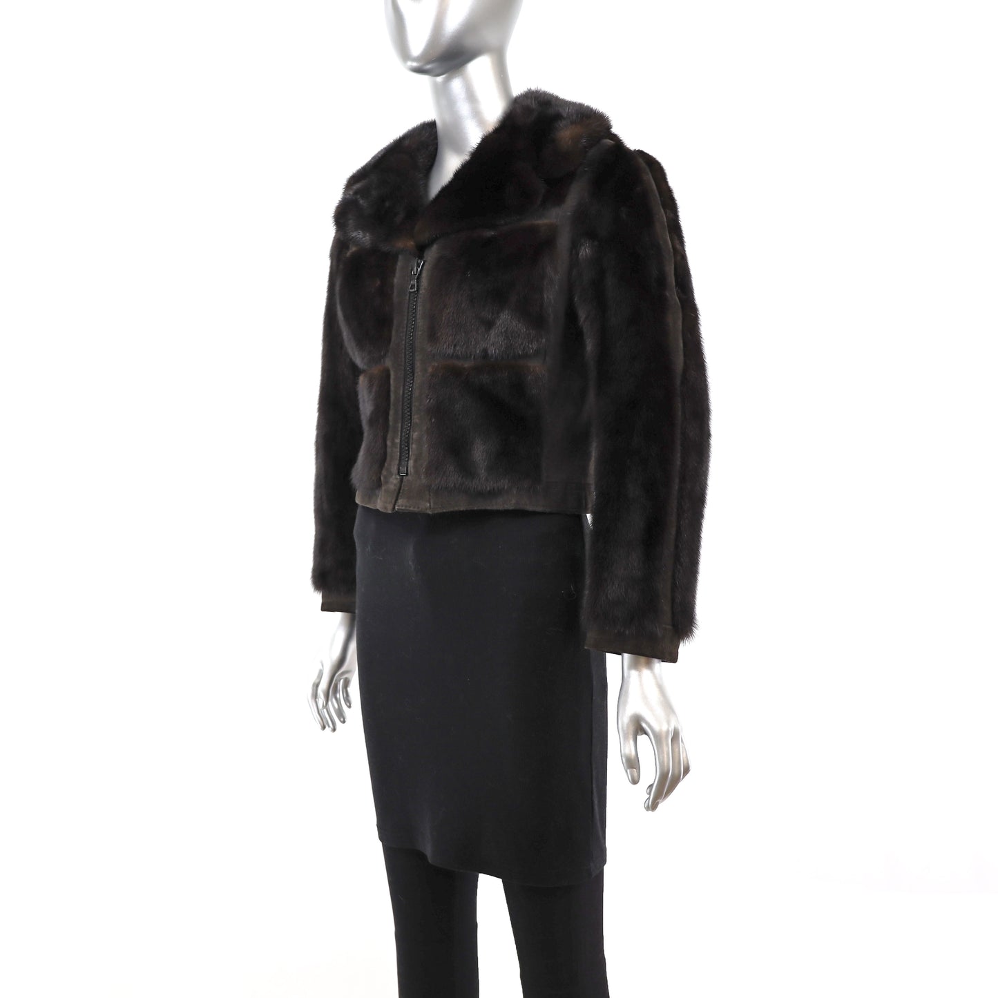 Birger Christensen Mahogany Mink Jacket with Suede- Size XS