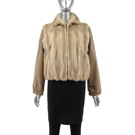 Reversible Autumn Haze Mink and Fabric Jacket- Size S