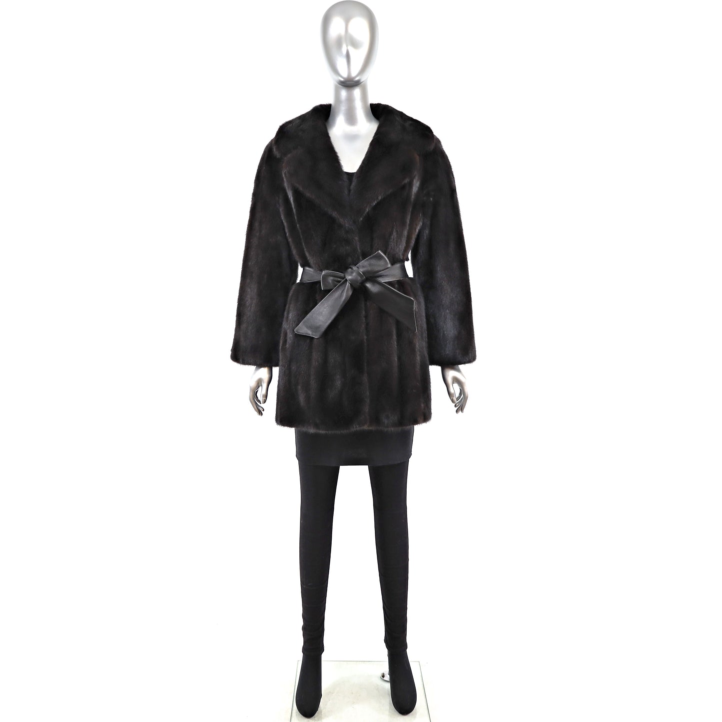 Black Mink Jacket- Size M