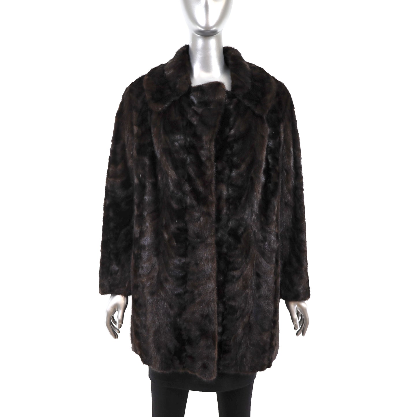 Mahogany Section Mink Jacket- Size M-L