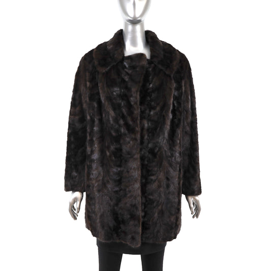 Mahogany Section Mink Jacket- Size M