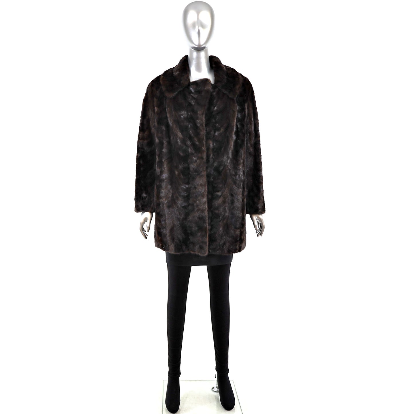 Mahogany Section Mink Jacket- Size M-L