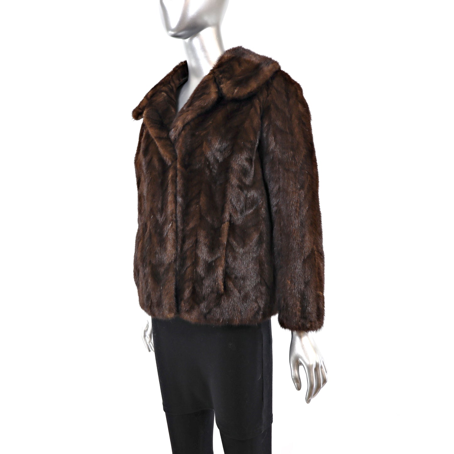 Mahogany Section Mink Jacket- Size S-M