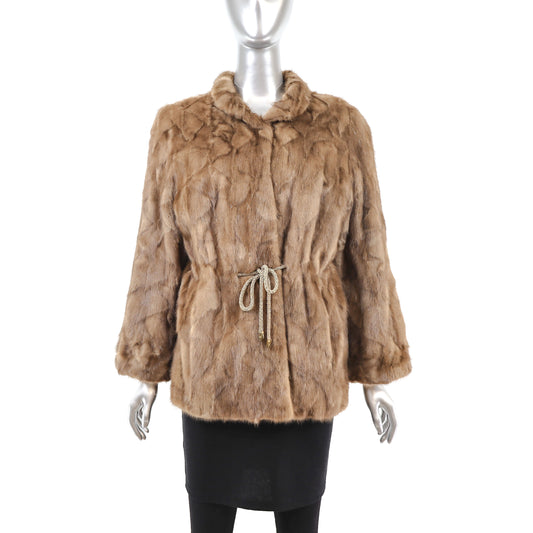 Autumn Haze Section Mink Jacket- Size M