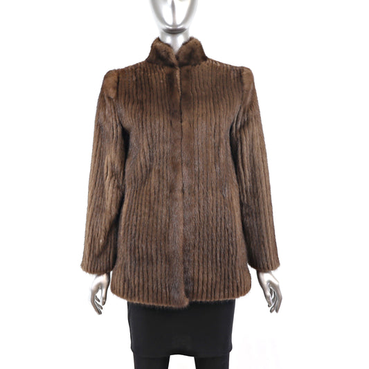 Mahogany Mink Corded Jacket- Size S