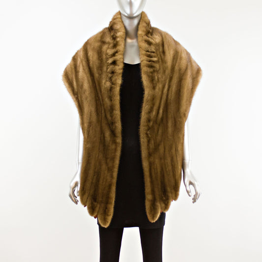 Mahogany Mink Stole- Free Size