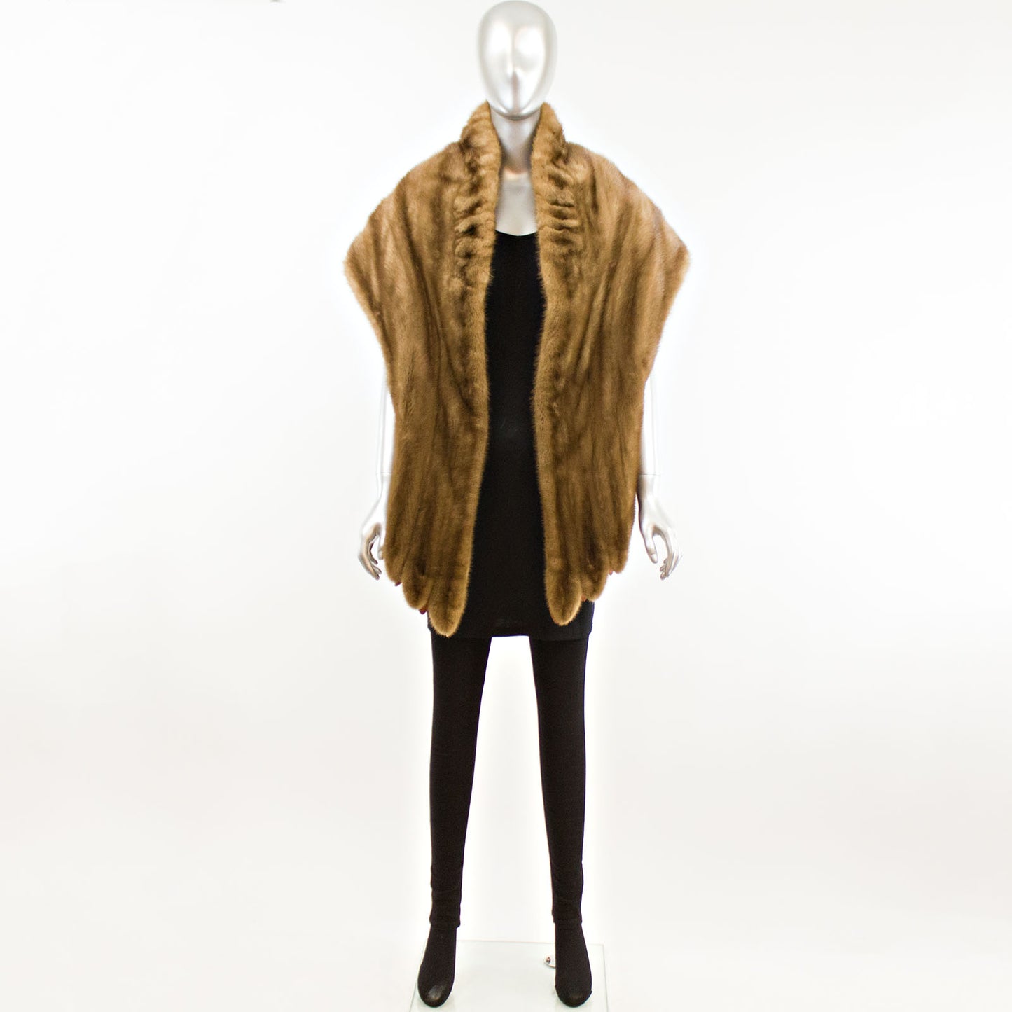 Mahogany Mink Stole- Free Size (Vintage Furs)