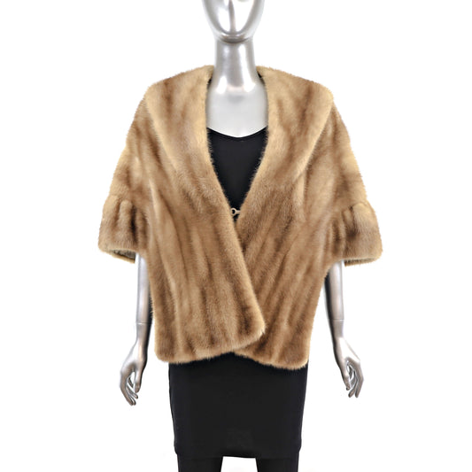 Autumn Haze Mink Stole with Free Boa- Size S