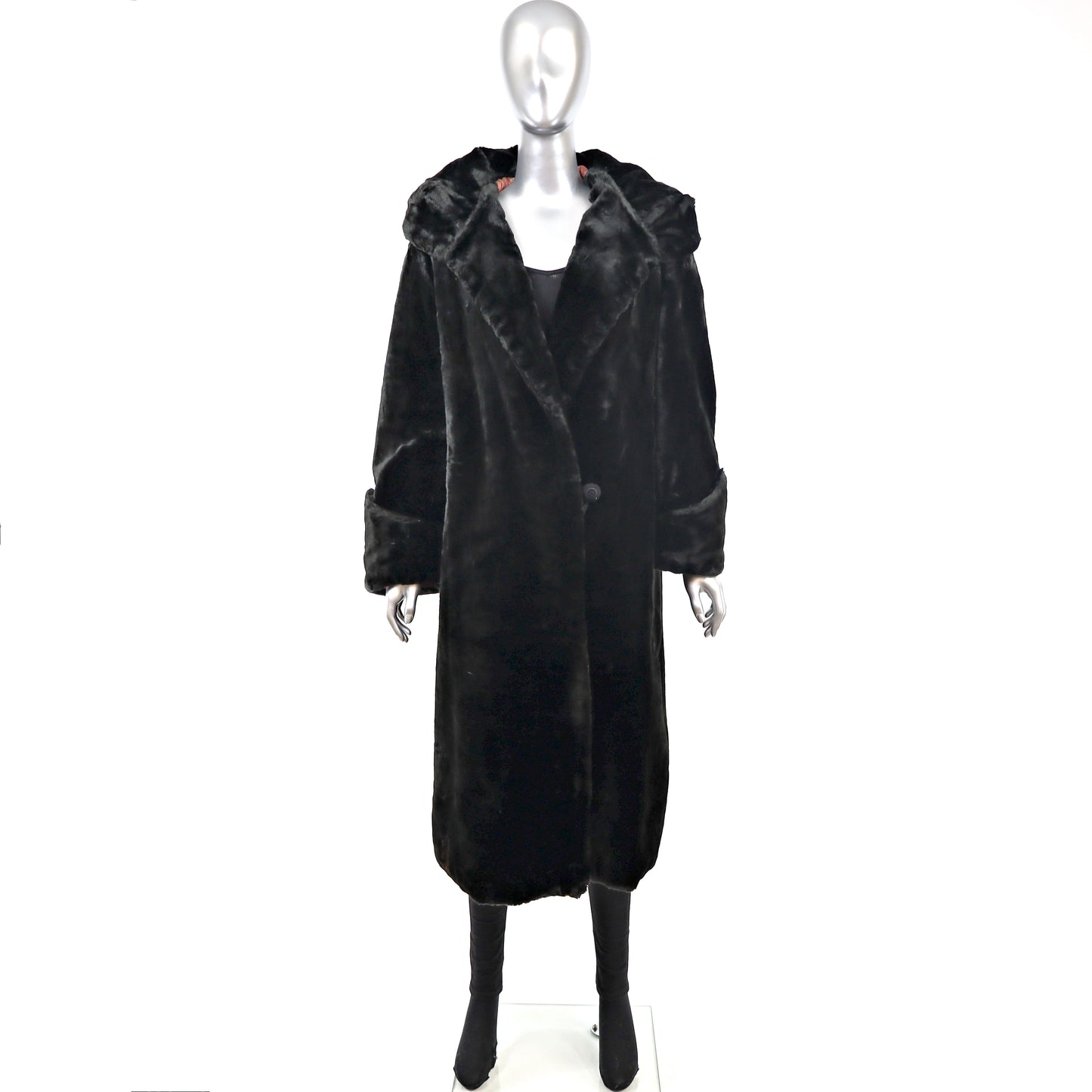 Sheared Muskrat Coat- Size L