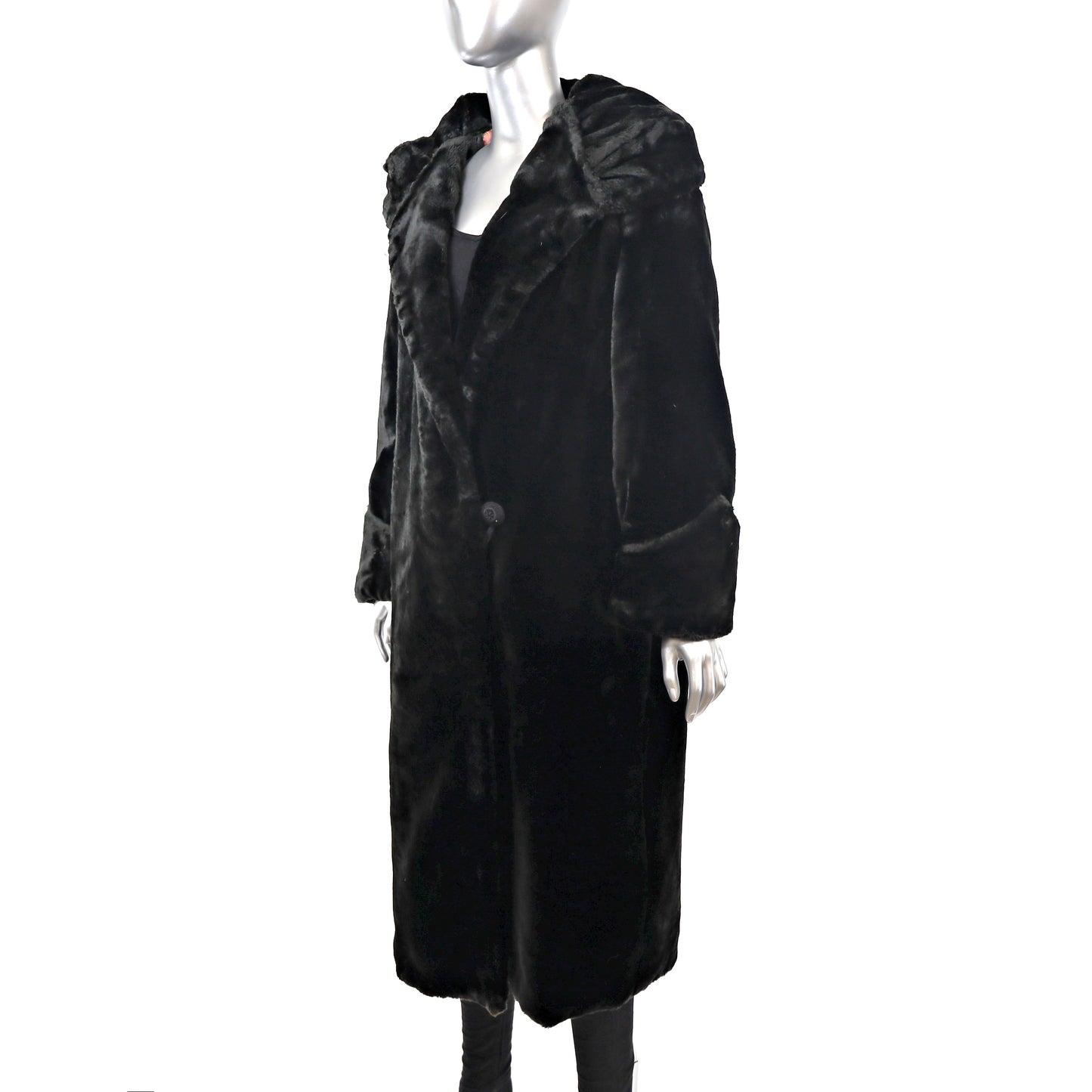 Sheared Muskrat Coat- Size L