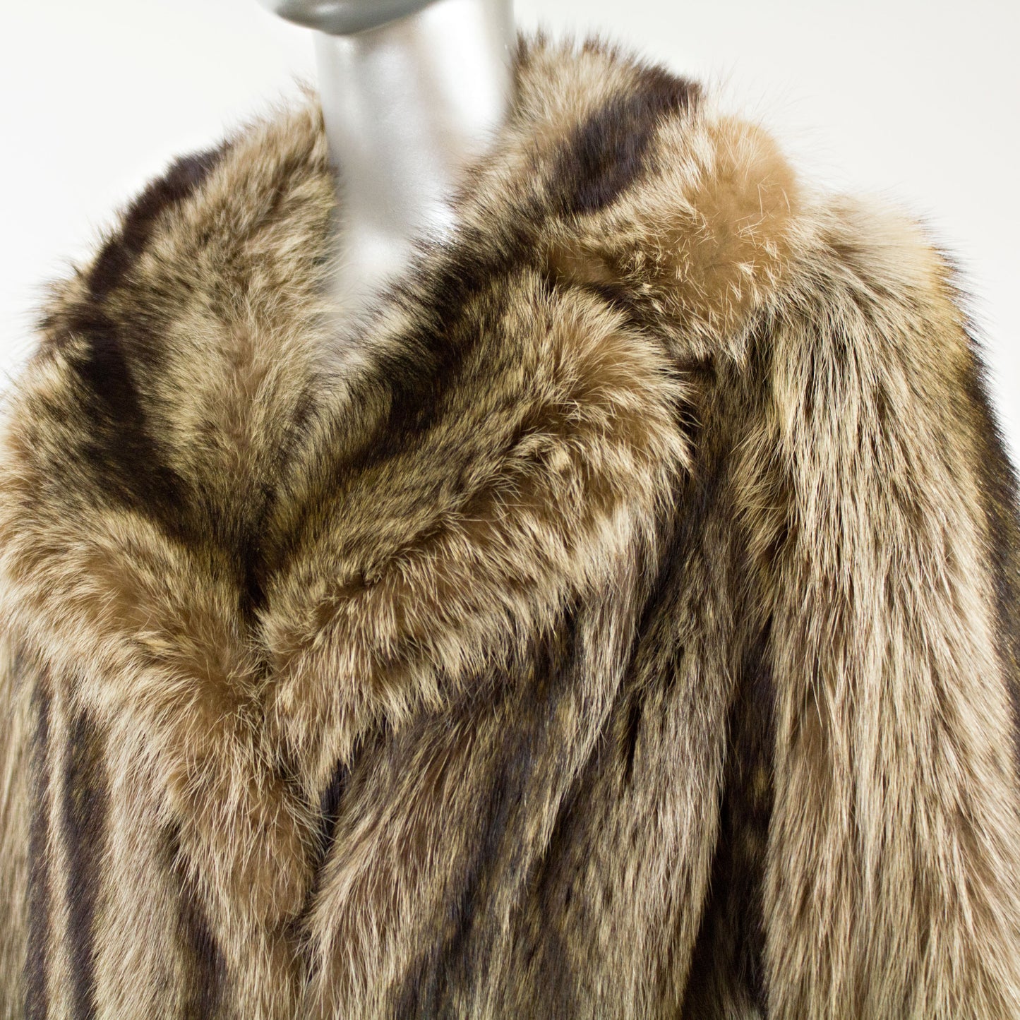 Natural Raccoon Coat- Size S