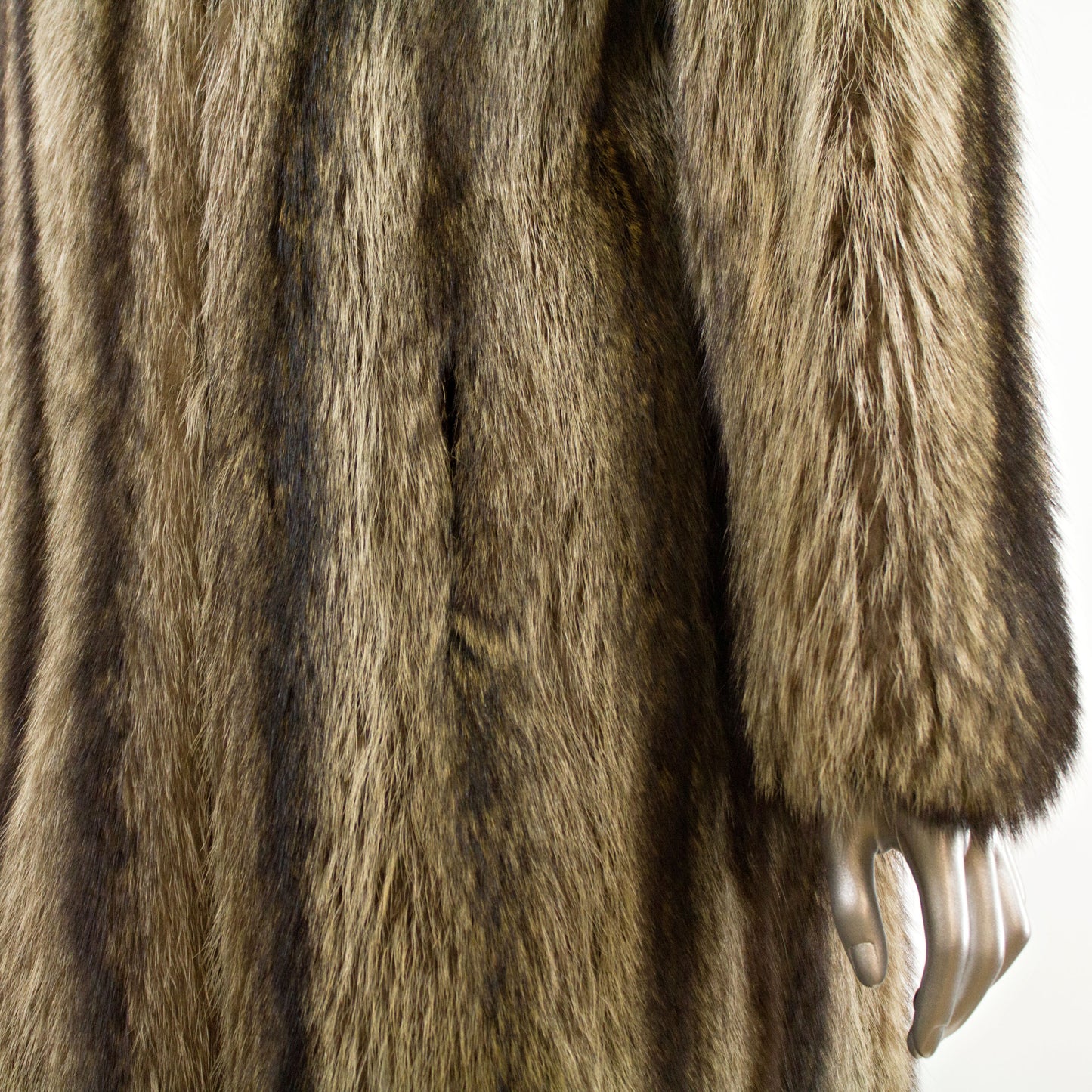 Natural Raccoon Coat- Size S