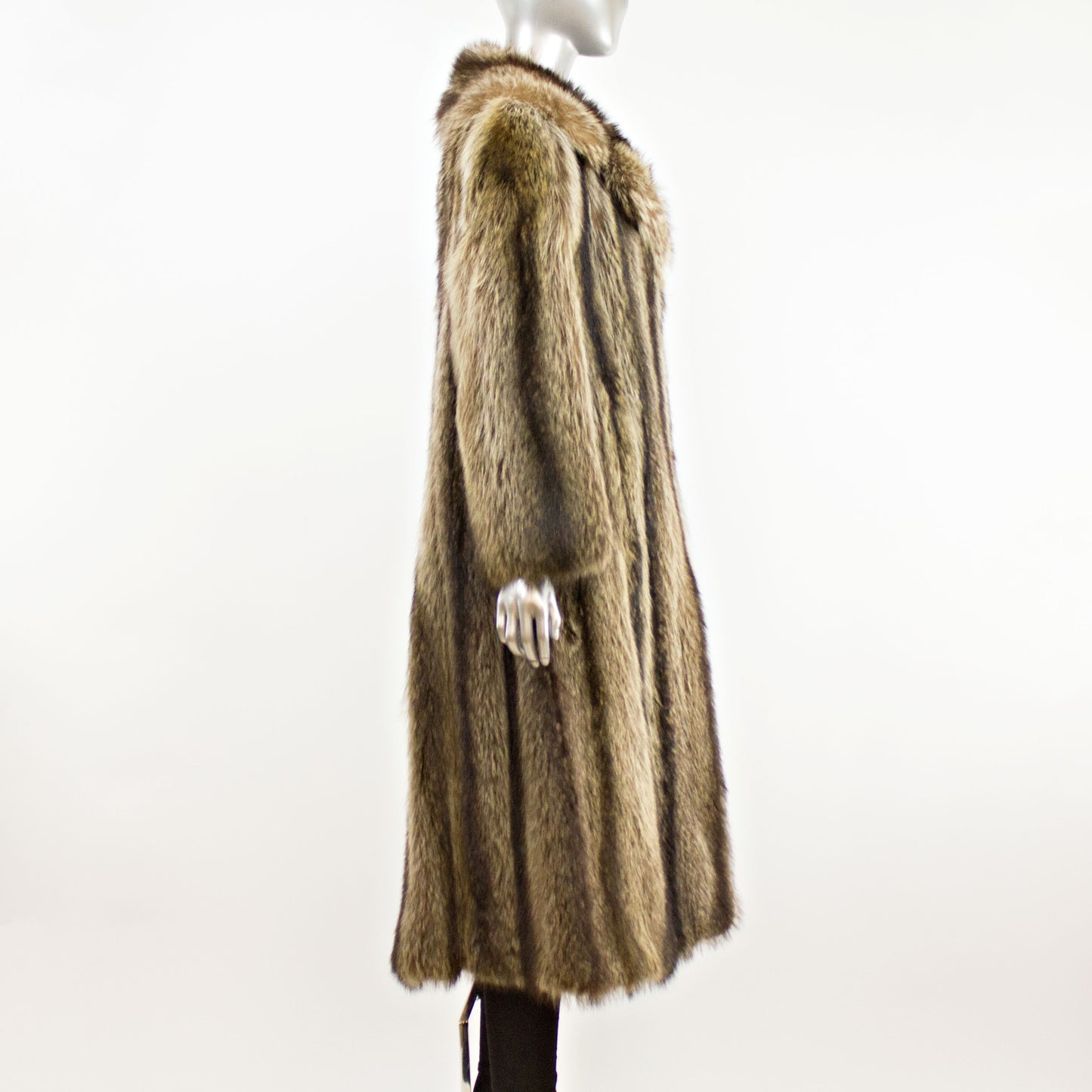 Natural Raccoon Coat- Size S