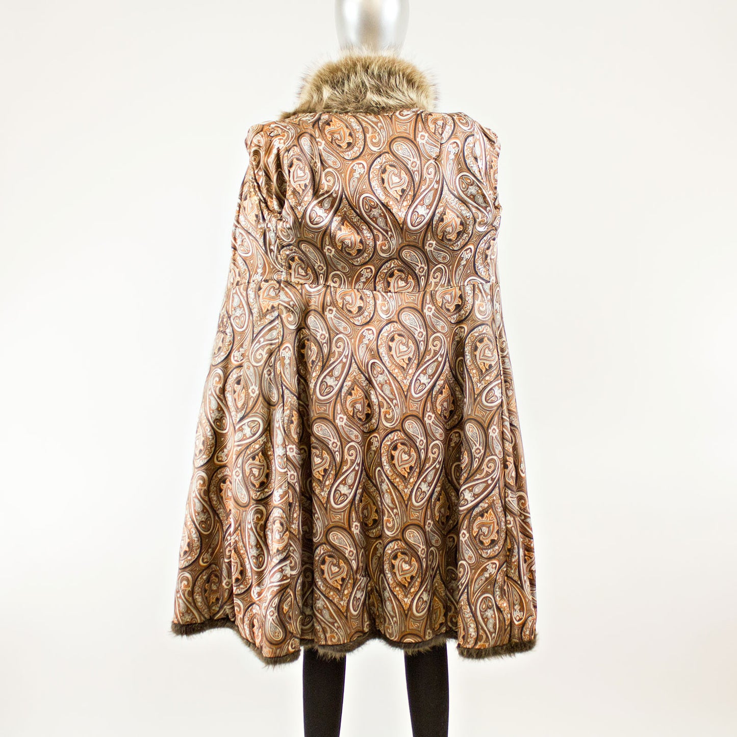 Nutria Coat with Raccoon - Size S (Vintage Furs)