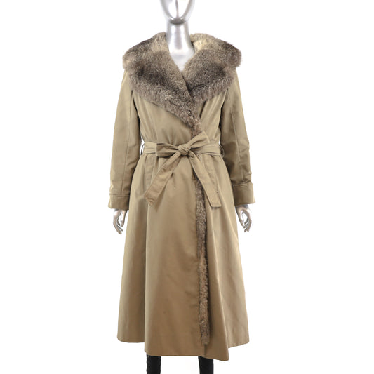 Saks Fifth Avenue Opossum Lined Coat- Size S