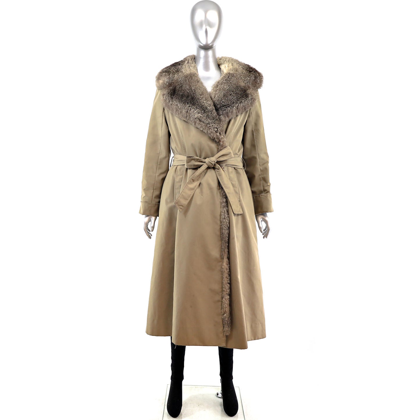 Saks Fifth Avenue Opossum Lined Coat- Size S