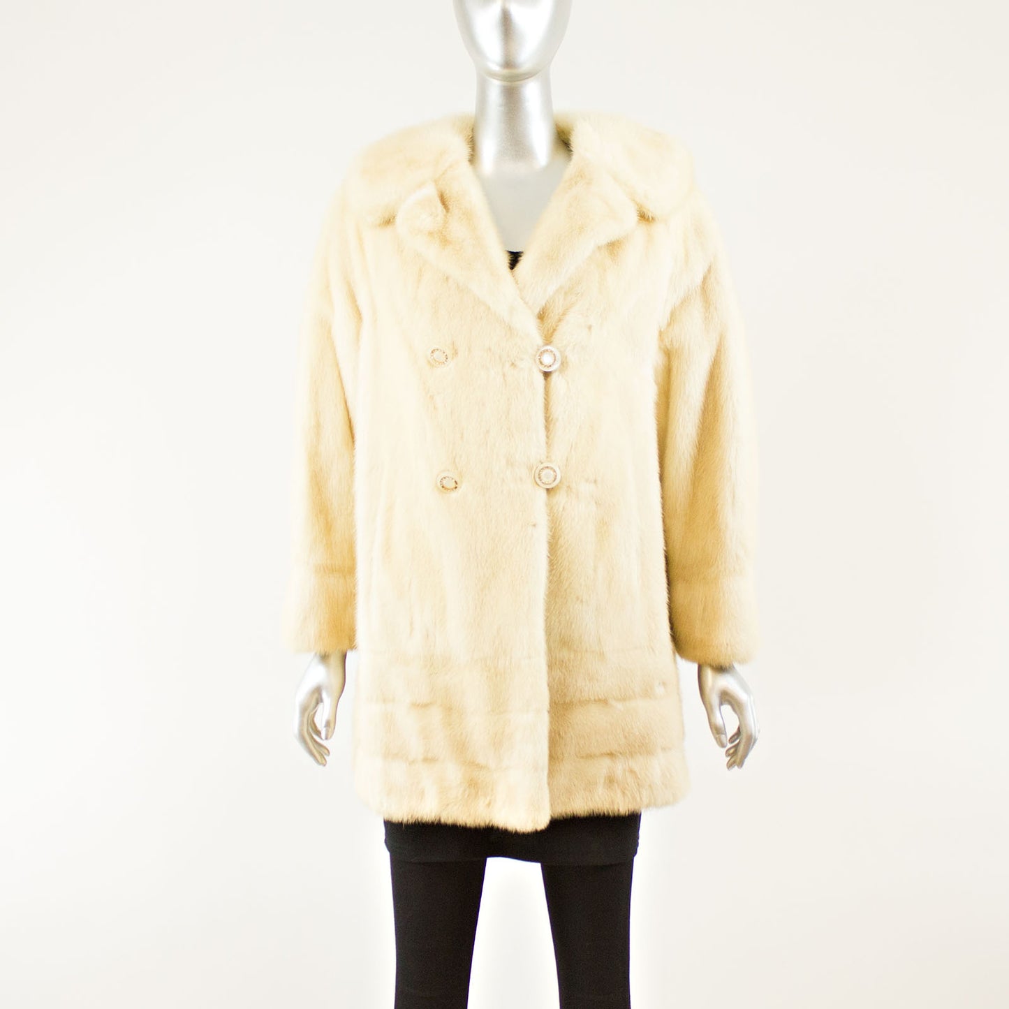 Pearl Mink 3/4 Coat - Size XS