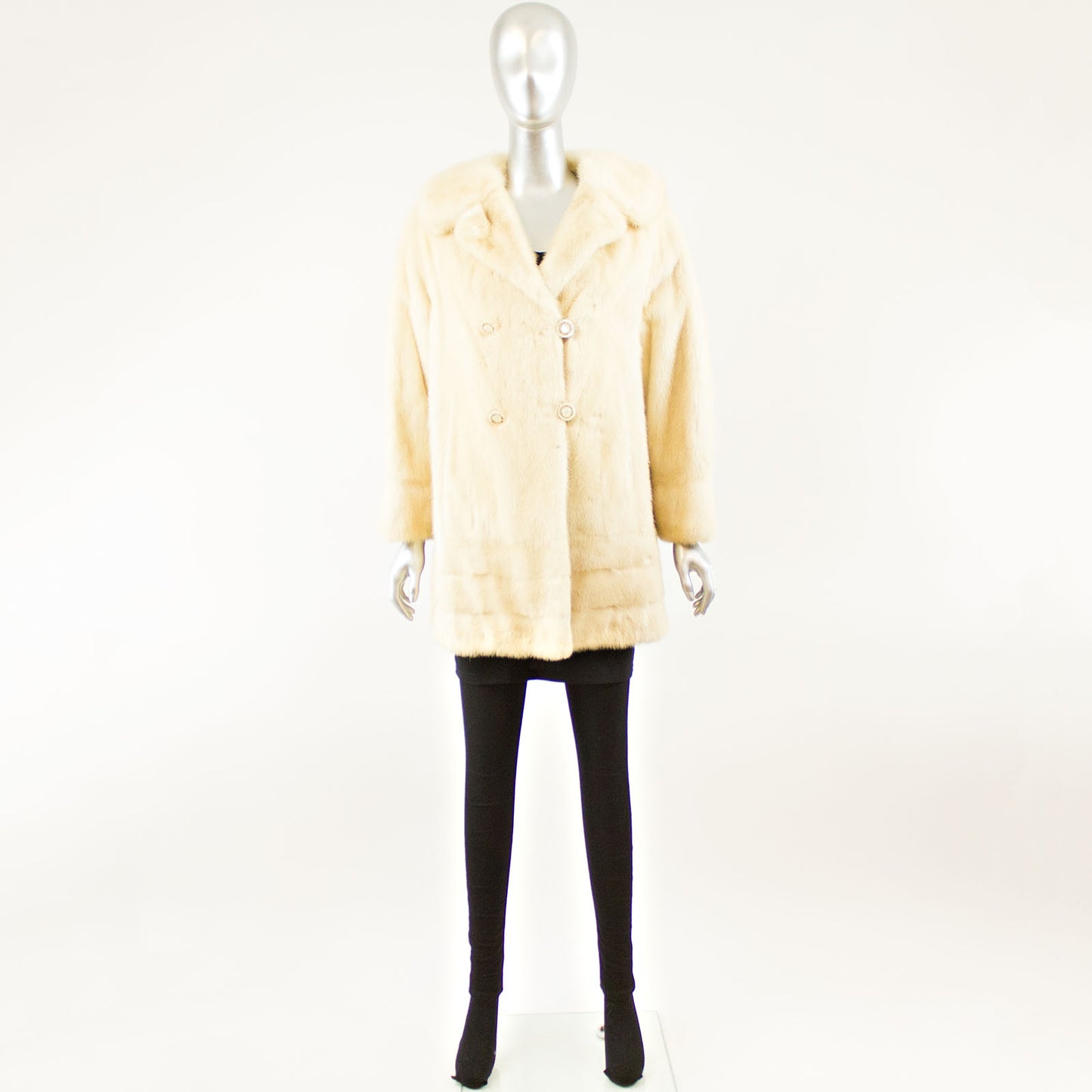 Pearl Mink 3/4 Coat - Size XS