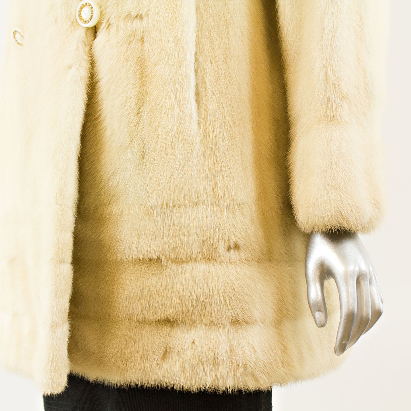 Pearl Mink 3/4 Coat - Size XS